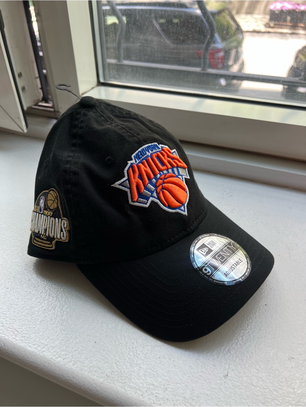New York Knicks Black Adjustable New Era 2026 NBA Champions Cap
